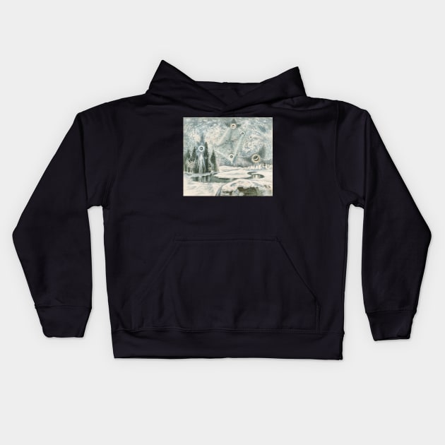 charles e burchfield orion in winter 1962 - Charles Burchfield Kids Hoodie by Kollagio